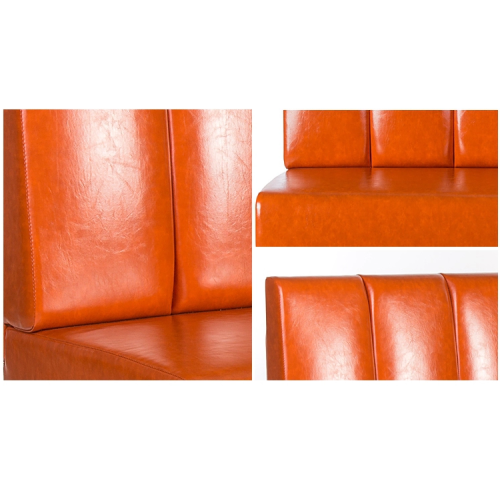 Classic Leather Wood Nightclub Restaurant Seating Booth Sofa