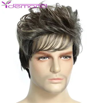 Wholesale Synthetic Handsome Short  Wig Y Demand Hair Full Replacement Hair Daily Wigs Young Men
