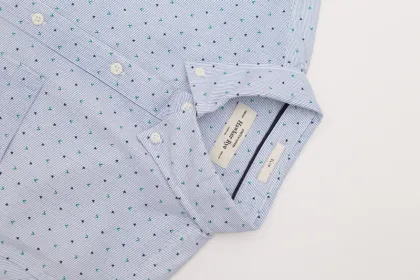 Formal Design Long Sleeve Navy Blue Shirt