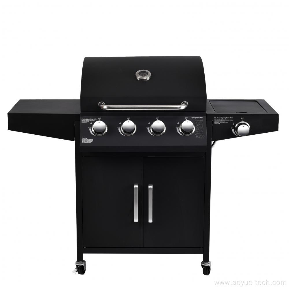 4+1 burners with side oven bbq