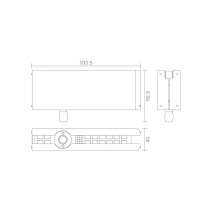 Flat back square glass top clamp for glass