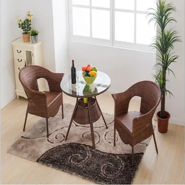 Modern Wholesale French Rattan Dining Chairs and Outdoor Furniture Sets
