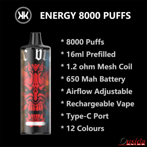 High Quality 8K Puffs KK Energy Vape Wholesale