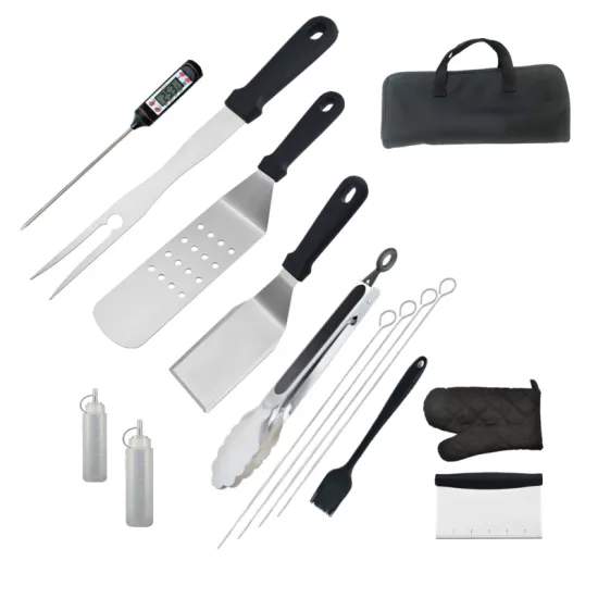 Hot Sale Outdoor BBQ Accessories Set Barbecue Grill Tool Set Stainless Steel Portable Tools Box Set