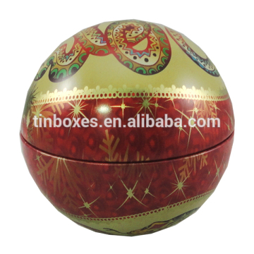 printing metal candy food colored golden empty ball tin can