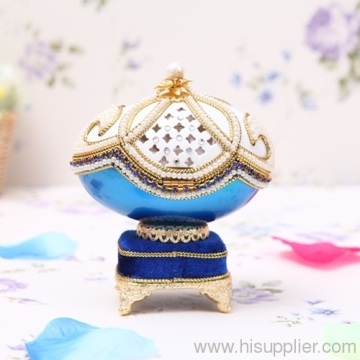 European Royal Egg Carving Music Box Hollow Egg Carving Jewelry Box 