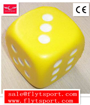High quality big size pu dice stress ball,custom stress dice with logo print,cheap promotion gift