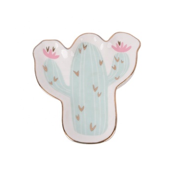 Ceramic Glossy Jewelry Plate - Decorative Necklace Storage Tray