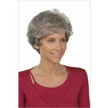 Aishili silver grey synthetic wig body wave hair short Wigs for women