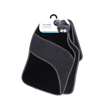 4pack Heavy Duty Car Interior Schwarz Teppich: Universelle Passform, einfache Installationsbodenmatten