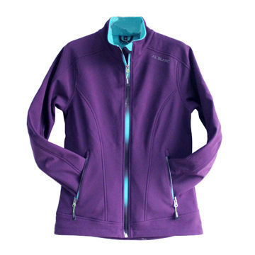 Men's soft-shell jackets, 100D spandex/polyester with 144F fleece, comfortable, wind-proof