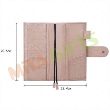 Custom Foil Logo Pu Leather Journal Notebook Cover - Hobonichi Weeks Blush Pink with Credit Card Slot