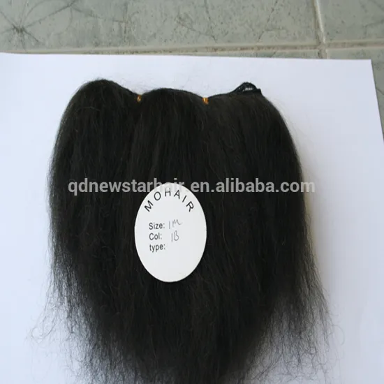 Hot Selling Black Color Mohair Weave Wefts