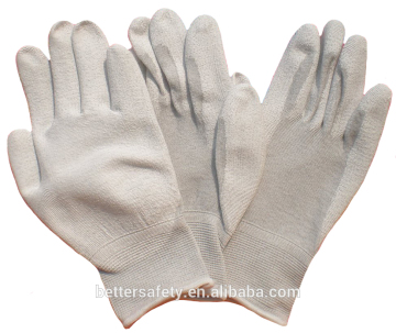 White Carbon Nylon Coated PU touch screen gloves china wholesale