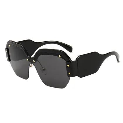 2023 Vintage Luxury Brand Oversized Shades for Women