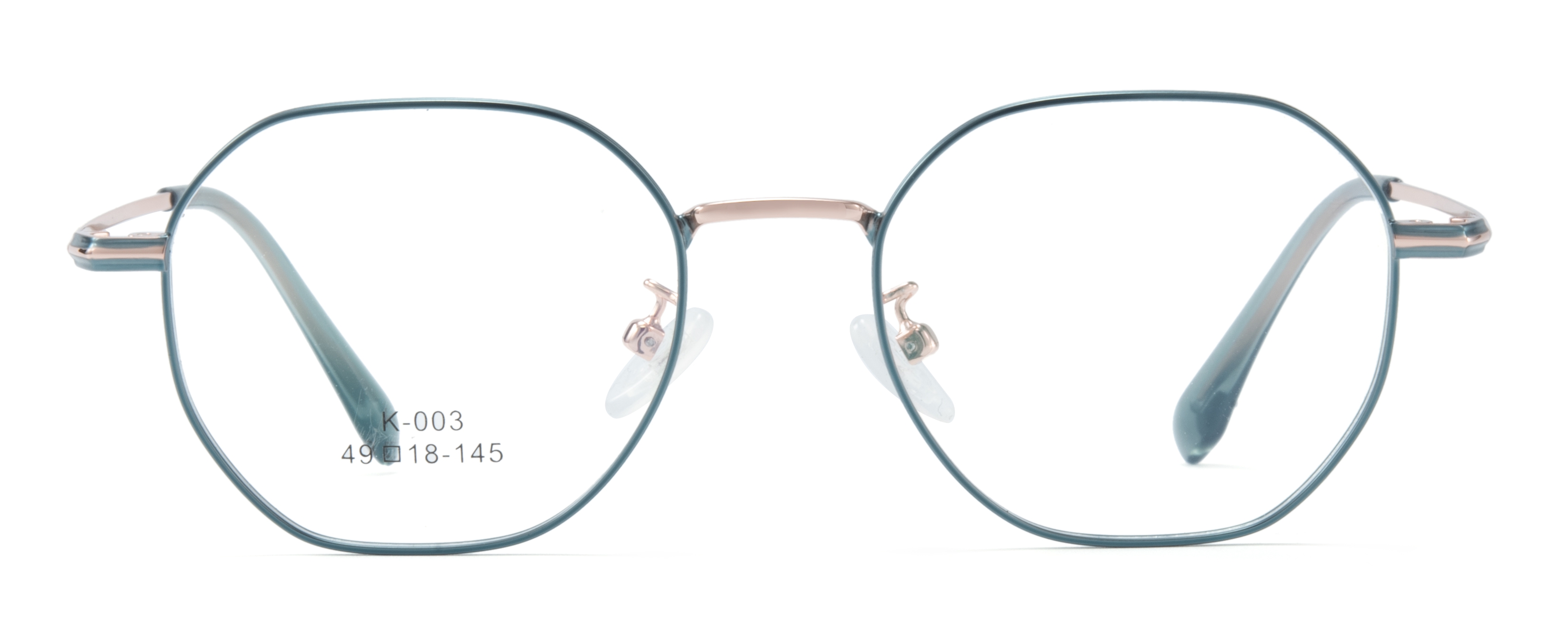 Belieye Geometric Eyeglasses Metal Frame Glasses