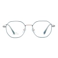 Belieye Geometric Eyeglasses Metal Frame Glasses