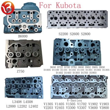 Cylinder Head for Kubota Tractor Diesel Engines - V2203, V1505, V3800, L2201, L2000, D1403, D1101, D950, Z750