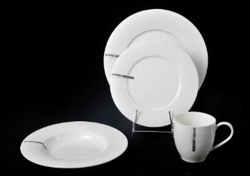 New design hot selling embossed porcelain tableware
