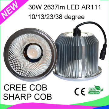 9w 15w 30w anti-glare led ar111 led ar111 Small angle indoor led spotlight ar111