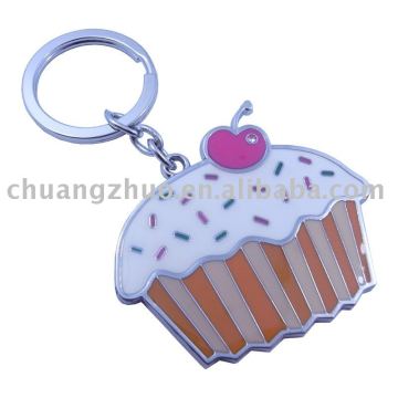 Fashion Metal Cake Keychain