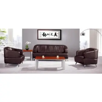 hardware and wooden office sofa leather and PU office sofa