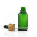 Bamboo Frosted Essential Oil Glass Dropper Bottle