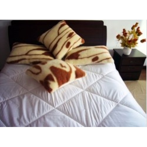 100% katoen Pure White Wool Quilt