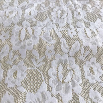 Tissu de dentelle contrecollé poly tricoté