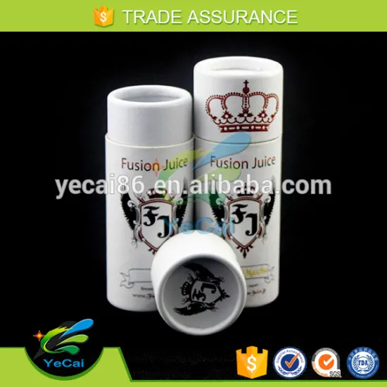 Custom gift tube packaging for e juice 30ml bottle, round e-juice paper tube with free sample