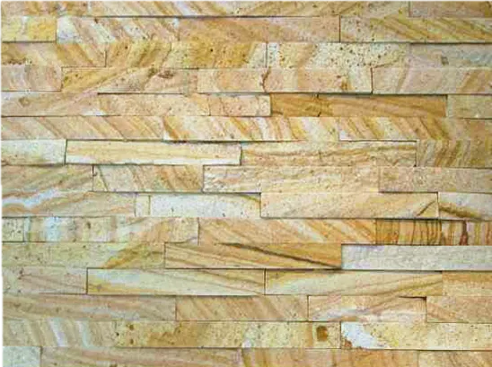 15×60cm Natural Golden Sandstone Stone Wall Cladding