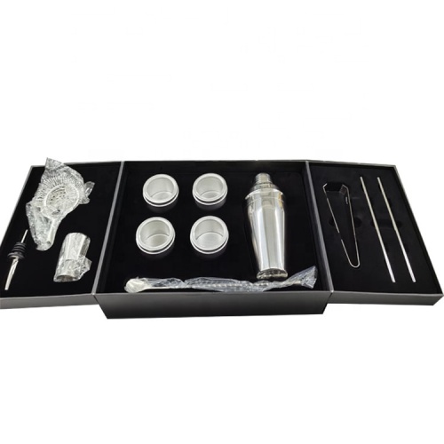 Two Door luxury black paper cosmetic gift box