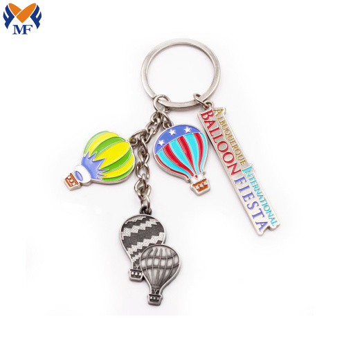 Metal customized country flag logo keychain