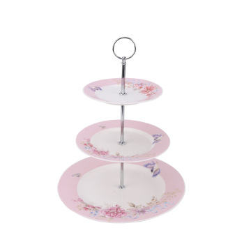Ceramic Fruit Dessert Plate - 3 Layer Dessert Stand