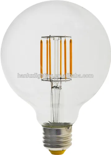 Newest g95 bulb 100lm/w led filament bulb Clear Glass CE/ROHS