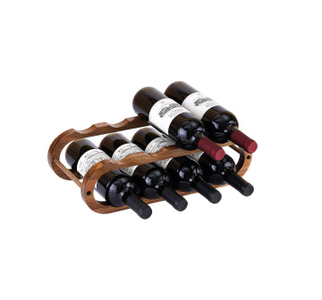 Customizable Acacia Wood Wine Rack and Bottle Organizer - Collapsible for Home Use