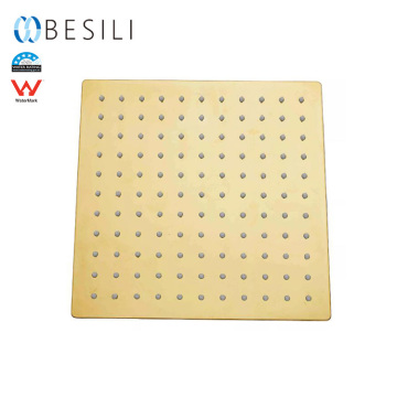 Brushed Gold Wall Mounted High Pressure Shower Head - Rainfall Stainless Steel Bathroom Faucet