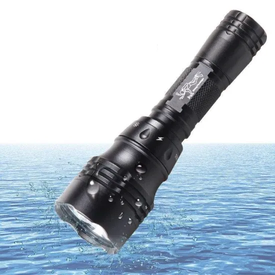 Professional Rechargeable Scuba Diving Torch Light - Super Bright and Waterproof LED Flashlight
