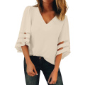 Women's Casual V Hals Top Shirt Tee