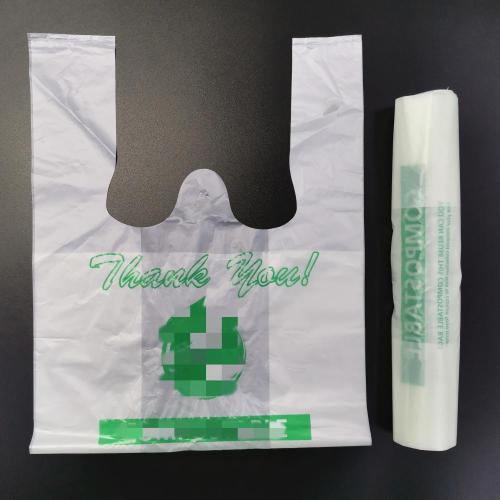 Biodegradable Supermarket Bags PBAT Material 100% Biodegradable Plastic Cornstarch Bags Factory