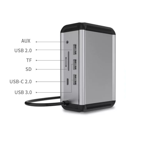 Hub Type C To Usb 12-in-1 Type-C HUB Adapter For PC Laptop Factory