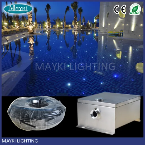 High quality swimming pool astral underwater light with multi strand fiber optic cable and light source