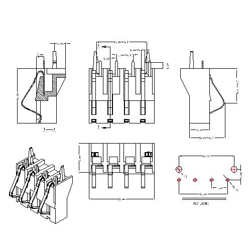 ABT09-04LFXD 4.5mm Pitch 4P Battery connector