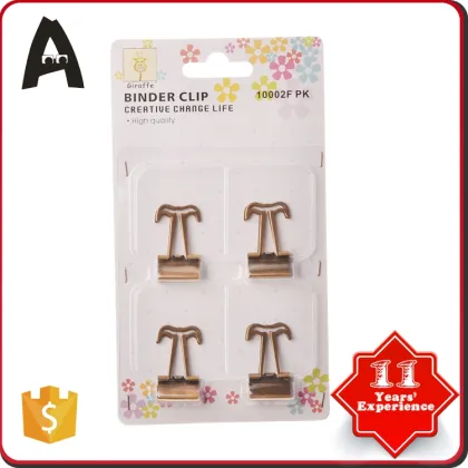19mm Promotional special shape binder clips different kinds paper clips metal binder clips