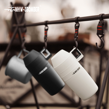 Portable Espresso Coffee Grinder Cup - All-in-One Customized Hot Sale Accessories (White/Black, 220ml)
