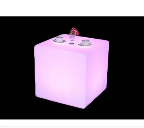 Color Changeable Outdoor Seating Cube LED light Chair