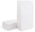 Sacs à lunch en papier blanc sacs en papier kraft durable