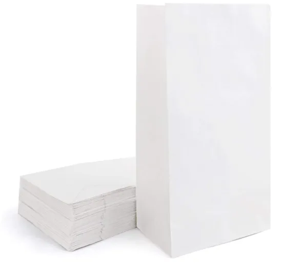 Paper Lunch Bags White Durable Kraft Paper Bags