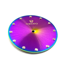 Purpurbeschichtung minimalistischer Uhr Uhr Zifferblatt