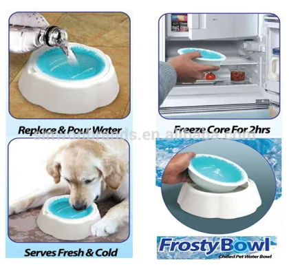 chilled frosty pet bowl